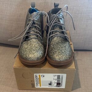 Zara Kids Glittery Gray Boots